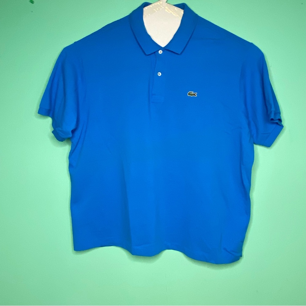 Mens Lacoste 4XL Blue polo shirt pre owned good condition